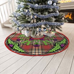 ScotsTee Shop Scottish MacGill Weathered Clan Crest Tartan Christmas Tree Skirt Scottish Thistle Design