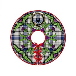 ScotsTee Shop Scottish Haney Modern Clan Crest Tartan Christmas Tree Skirt Scottish Thistle Design