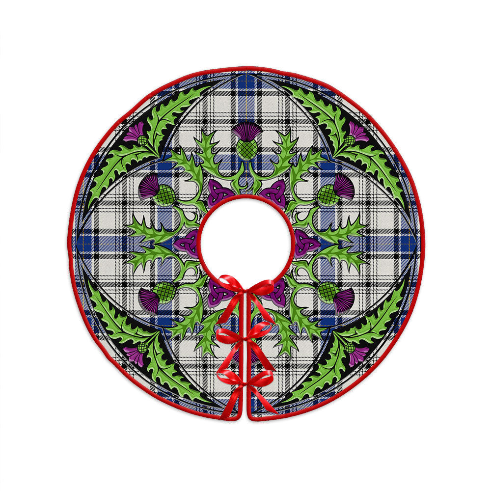 ScotsTee Shop Scottish Haney Modern Clan Crest Tartan Christmas Tree Skirt Scottish Thistle Design