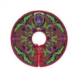ScotsTee Shop Scottish Geddes Weathered Clan Crest Tartan Christmas Tree Skirt Scottish Thistle Design