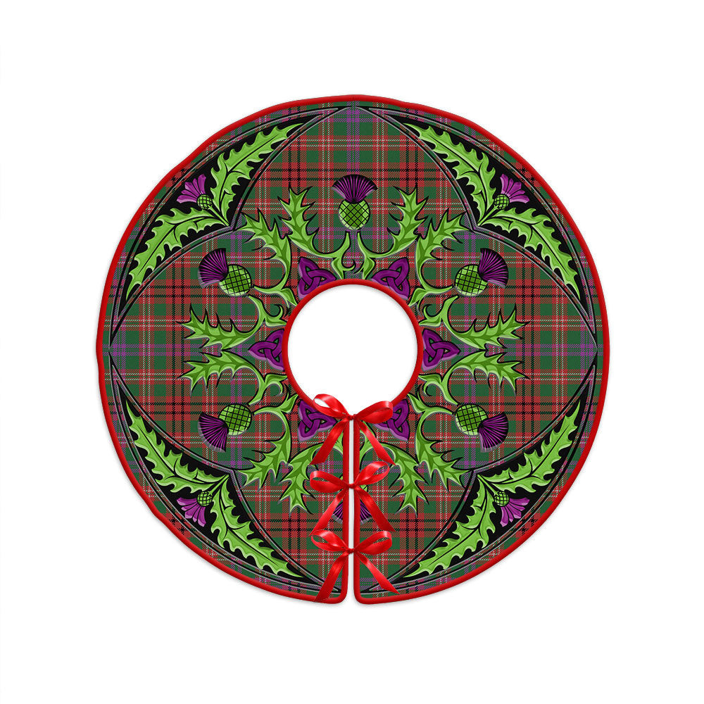 ScotsTee Shop Scottish MacCall Ancient Clan Crest Tartan Christmas Tree Skirt Scottish Thistle Design