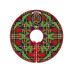 ScotsTee Shop Scottish MacGill Modern Clan Crest Tartan Christmas Tree Skirt Scottish Thistle Design