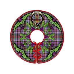 ScotsTee Shop Scottish Huntly Ancient Clan Crest Tartan Christmas Tree Skirt Scottish Thistle Design