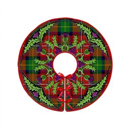 ScotsTee Shop Scottish Fullerton Clan Crest Tartan Christmas Tree Skirt Scottish Thistle Design