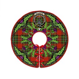 ScotsTee Shop Scottish Gillespie Ancient Clan Crest Tartan Christmas Tree Skirt Scottish Thistle Design