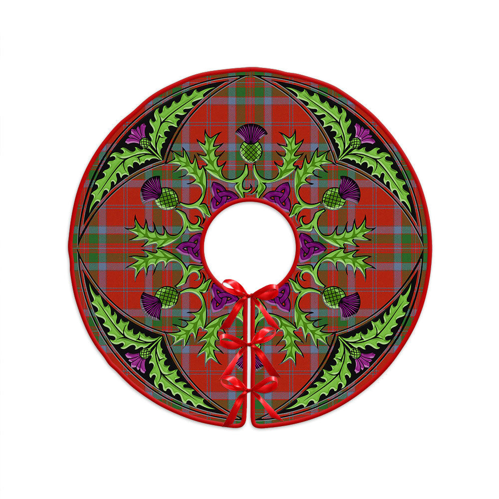 ScotsTee Shop Scottish MacGillivray Ancient Clan Crest Tartan Christmas Tree Skirt Scottish Thistle Design