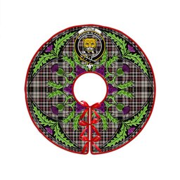 ScotsTee Shop Scottish Little Arisaid Ancient Clan Crest Tartan Christmas Tree Skirt Scottish Thistle Design