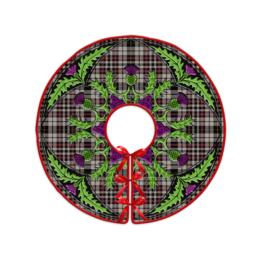 ScotsTee Shop Scottish Little Arisaid Ancient Clan Crest Tartan Christmas Tree Skirt Scottish Thistle Design