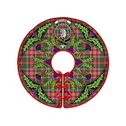 ScotsTee Shop Scottish Ritchie Ancient Clan Crest Tartan Christmas Tree Skirt Scottish Thistle Design