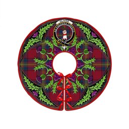 ScotsTee Shop Scottish Oliver Modern Clan Crest Tartan Christmas Tree Skirt Scottish Thistle Design