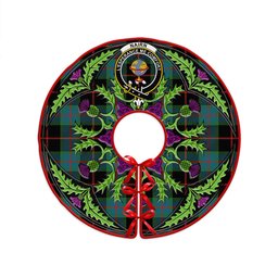 ScotsTee Shop Scottish Nairn Ancient Clan Crest Tartan Christmas Tree Skirt Scottish Thistle Design
