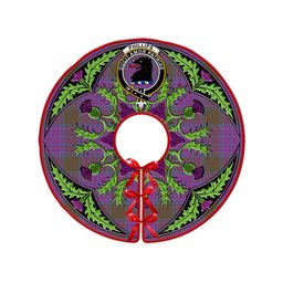 ScotsTee Shop Scottish Phillips Ancient Clan Crest Tartan Christmas Tree Skirt Scottish Thistle Design