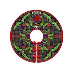 ScotsTee Shop Scottish Murdoch Weathered Clan Crest Tartan Christmas Tree Skirt Scottish Thistle Design