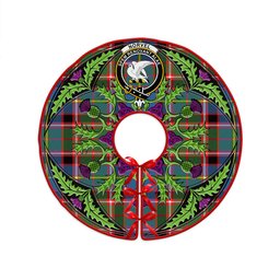 ScotsTee Shop Scottish Norvel Clan Crest Tartan Christmas Tree Skirt Scottish Thistle Design