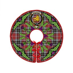 ScotsTee Shop Scottish MacTavish Ancient Clan Crest Tartan Christmas Tree Skirt Scottish Thistle Design