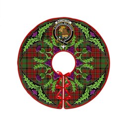 ScotsTee Shop Scottish MacNeish Modern Clan Crest Tartan Christmas Tree Skirt Scottish Thistle Design