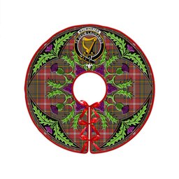 ScotsTee Shop Scottish MacWhirter Weathered Clan Crest Tartan Christmas Tree Skirt Scottish Thistle Design