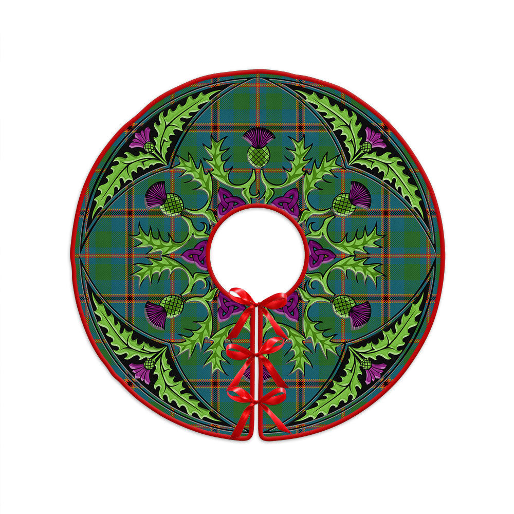 ScotsTee Shop Scottish Snodgrass Ancient Clan Crest Tartan Christmas Tree Skirt Scottish Thistle Design