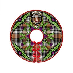 ScotsTee Shop Scottish Napier Rose Modern Clan Crest Tartan Christmas Tree Skirt Scottish Thistle Design
