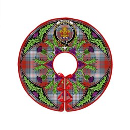 ScotsTee Shop Scottish Warden Ancient Clan Crest Tartan Christmas Tree Skirt Scottish Thistle Design