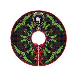 ScotsTee Shop Scottish Tennant Modern Clan Crest Tartan Christmas Tree Skirt Scottish Thistle Design