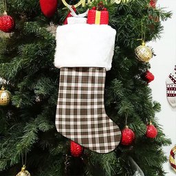 ScotsTee Shop Scottish Brodie Black & White Weathered Clan Crest Tartan Christmas Stocking