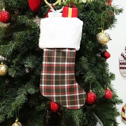 ScotsTee Shop Scottish Black (DCD) Weathered Clan Crest Tartan Christmas Stocking