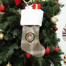 ScotsTee Shop Scottish Brodie Silver (Brodie Muted) Ancient Clan Crest Tartan Christmas Stocking