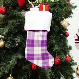 ScotsTee Shop Scottish Erskine Purple Clan Crest Tartan Christmas Stocking