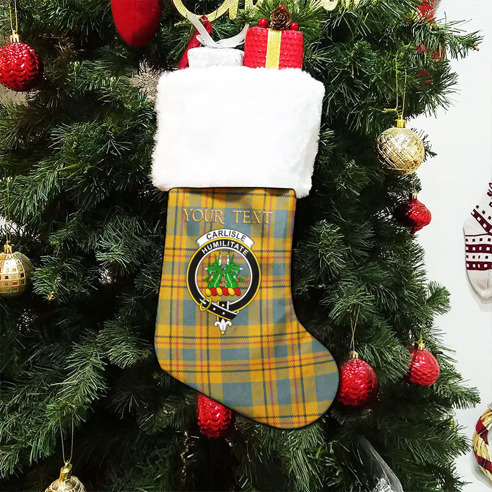 ScotsTee Shop Scottish Carlisle (Carlill) Weathered Clan Crest Tartan Christmas Stocking