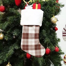 ScotsTee Shop Scottish Erskine Burgundy Clan Crest Tartan Christmas Stocking