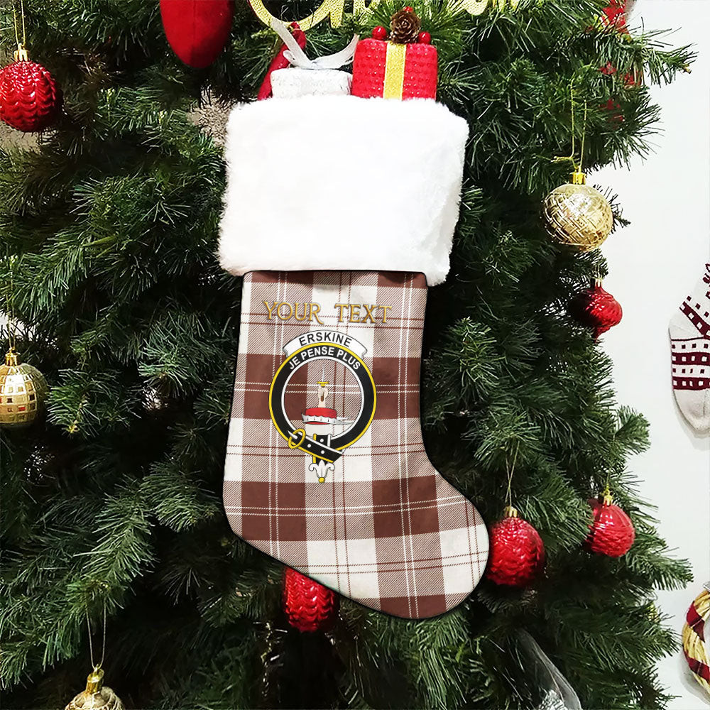 ScotsTee Shop Scottish Erskine Burgundy Clan Crest Tartan Christmas Stocking