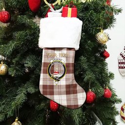 ScotsTee Shop Scottish Erskine Burgundy Clan Crest Tartan Christmas Stocking