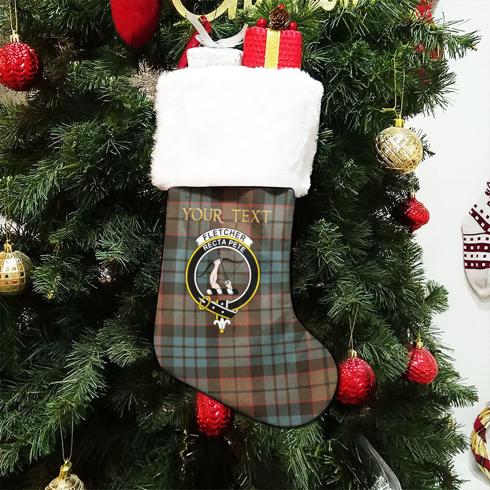ScotsTee Shop Scottish Fletcher Family Weathered Clan Crest Tartan Christmas Stocking