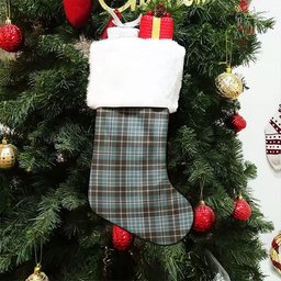 ScotsTee Shop Scottish Clark (Clergy) Weathered Clan Crest Tartan Christmas Stocking
