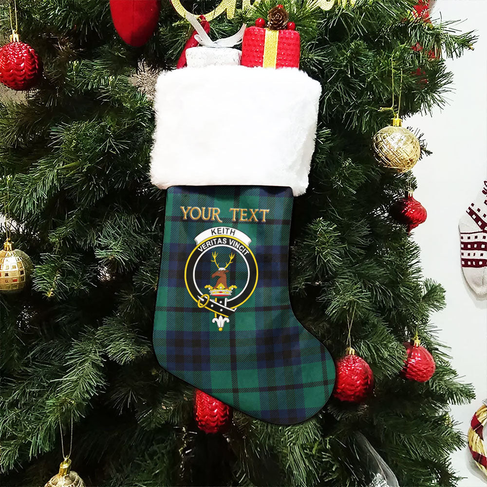 ScotsTee Shop Scottish Keith (Austin) Modern Clan Crest Tartan Christmas Stocking