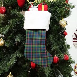ScotsTee Shop Scottish Stinson (Stephenson Stevenson) Modern Clan Crest Tartan Christmas Stocking