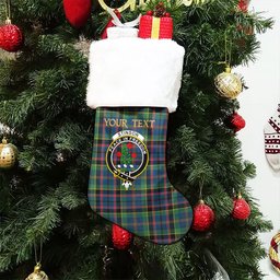 ScotsTee Shop Scottish Stinson (Stephenson Stevenson) Modern Clan Crest Tartan Christmas Stocking