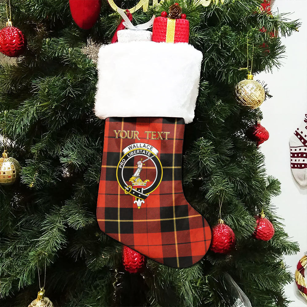 ScotsTee Shop Scottish Wallace (Wallas) Ancient Clan Crest Tartan Christmas Stocking