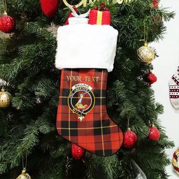 ScotsTee Shop Scottish Wallace (Wallas) Ancient Clan Crest Tartan Christmas Stocking