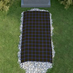 ScotsTee Shop Scottish Bowie Clan Tartan Grave Blanket For Cemetery Waterproof Custom Memorial
