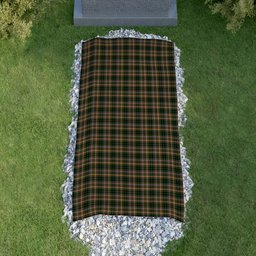 ScotsTee Shop Scottish Buchanan Hunting SC Clan Tartan Grave Blanket For Cemetery Waterproof Custom Memorial