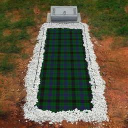 ScotsTee Shop Scottish Davidson Clan Tartan Grave Blanket For Cemetery Waterproof Custom Memorial