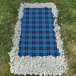 ScotsTee Shop Scottish Douglas Variation Clan Tartan Grave Blanket For Cemetery Waterproof Custom Memorial