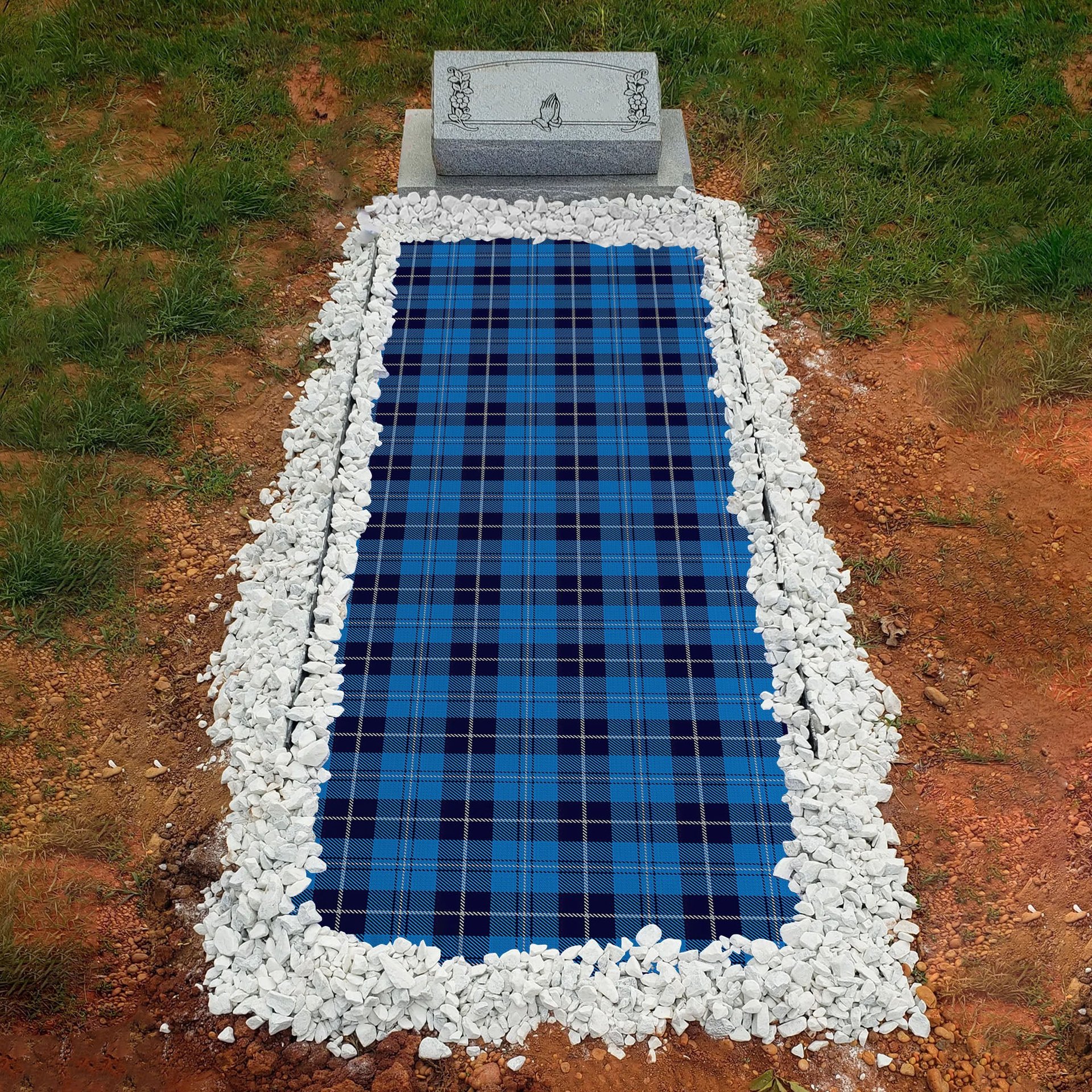 ScotsTee Shop Scottish Douglas Variation Clan Tartan Grave Blanket For Cemetery Waterproof Custom Memorial
