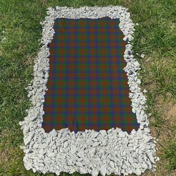 ScotsTee Shop Scottish Dogwood Clan Tartan Grave Blanket For Cemetery Waterproof Custom Memorial