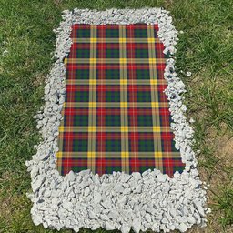 ScotsTee Shop Scottish Buchanan Clan Tartan Grave Blanket For Cemetery Waterproof Custom Memorial
