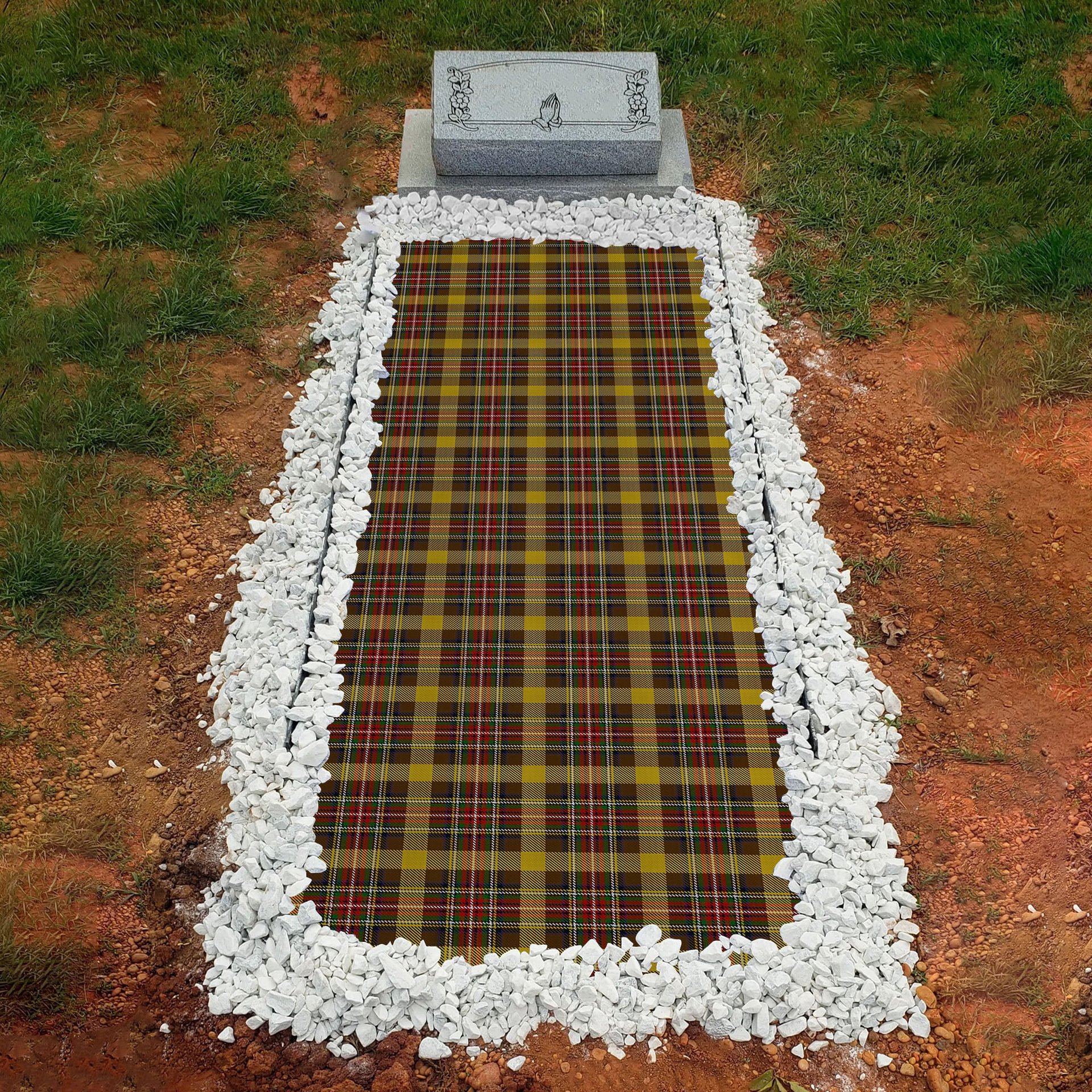 ScotsTee Shop Scottish Cree Clan Tartan Grave Blanket For Cemetery Waterproof Custom Memorial