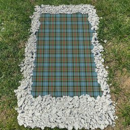 ScotsTee Shop Scottish Caldwell Clan Tartan Grave Blanket For Cemetery Waterproof Custom Memorial