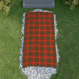 ScotsTee Shop Scottish Burns (Burns 1930) Ancient Clan Tartan Grave Blanket For Cemetery Waterproof Custom Memorial